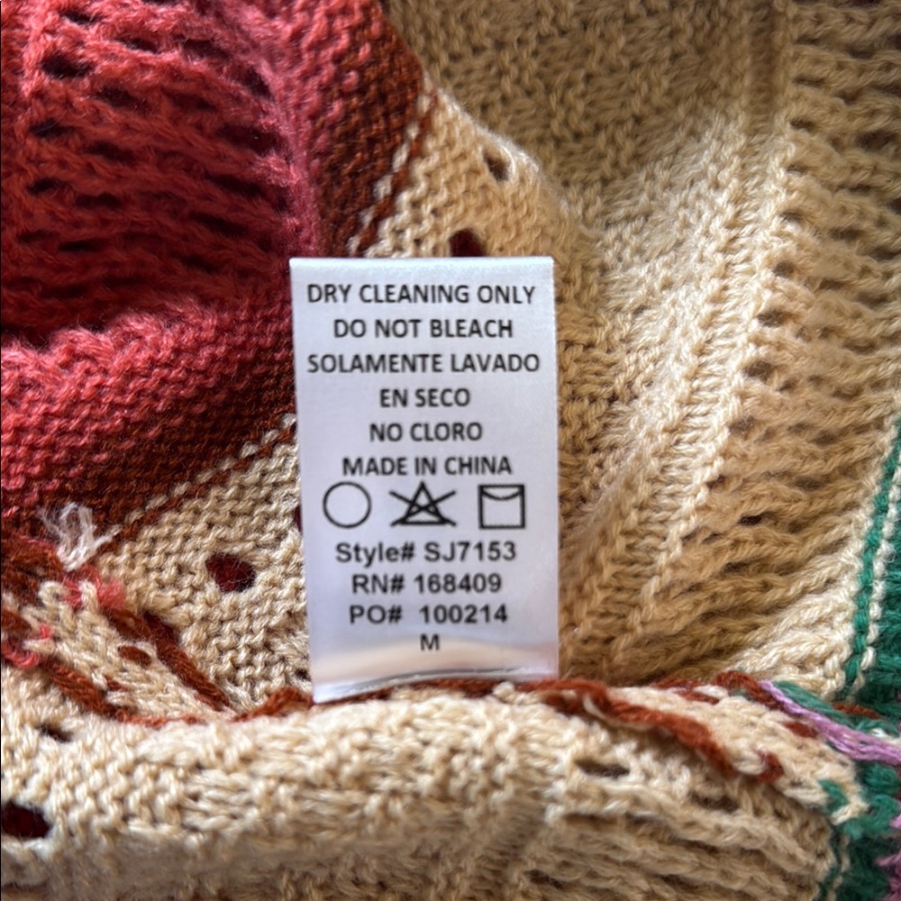 Sage + Fig Women's Medium Colorful Striped Open Front Cardigan Sweater NWT‎ - Picture 10 of 10